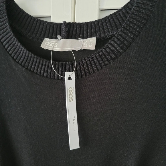 ASOS Cutout Maxi Dress Women's 12T Witchy Goth Vampire Morticia Adams Romantic - Picture 6 of 12